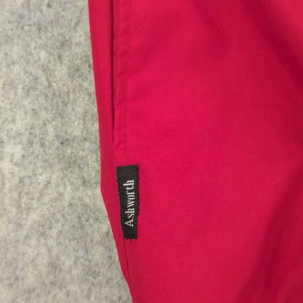 Ashworth Jacket Mens XL Pullover Red Deerwood Golf Wind Water Resistant